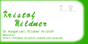 kristof mildner business card